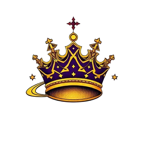 Cosmic crown Afrofuturism emblem
