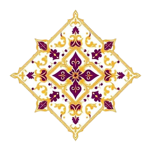 Repeating diamond pattern emblem