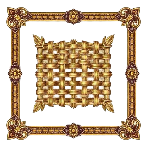 Woven textile texture emblem